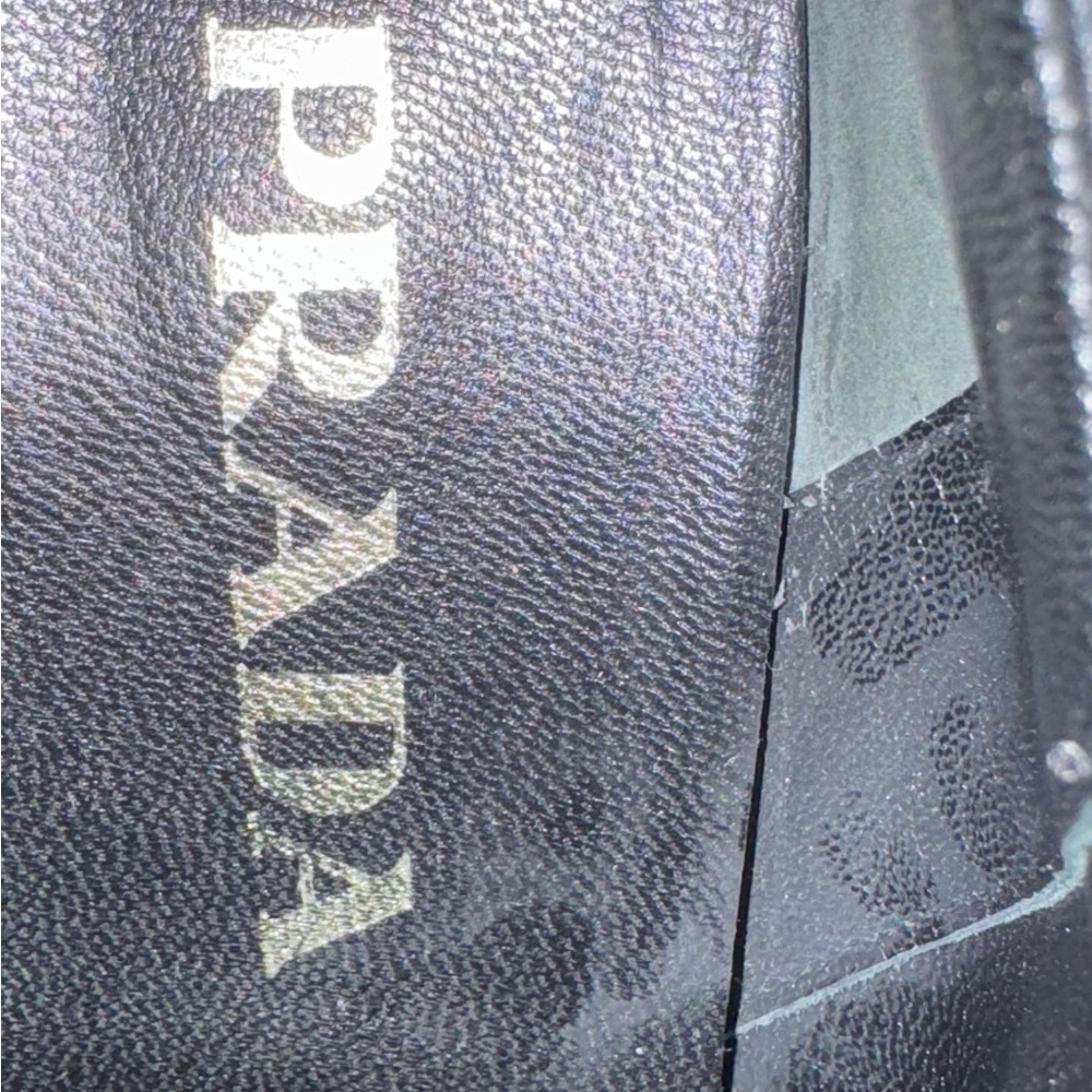 Prada Black Heeled Boots with Smooth Leather and Block Heel - Picture 8 of 8